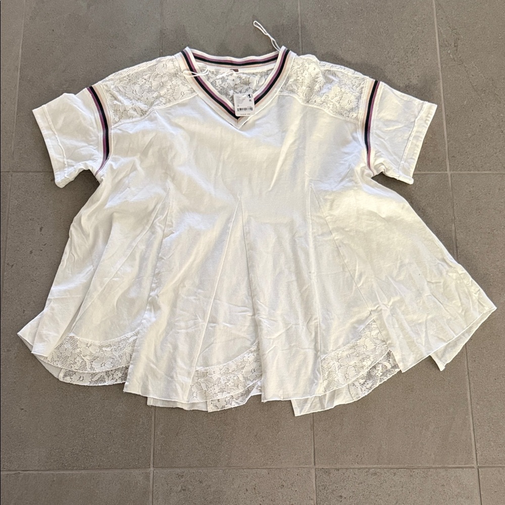 NWT Free People tunic lace trim